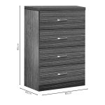 Gjoksi i 4 sirtarëve Killian  zebrano 80x40x80cm - Image 2