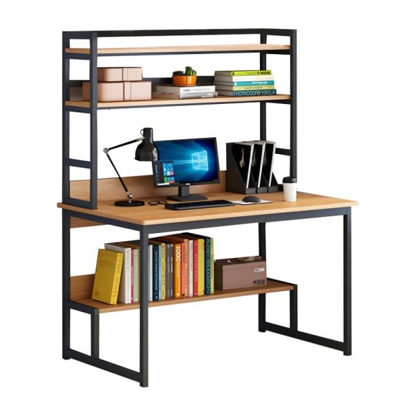 Tavolinë kompjuteri Damp, MDF ngjyrë natyrale-e zezë 100x60x154cm