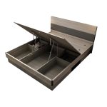 Krevat tek Daizy me hapësirë magazinimi, PP melamine, ngjyrë arrë gri e lehtë, 120x200cm - Image 3