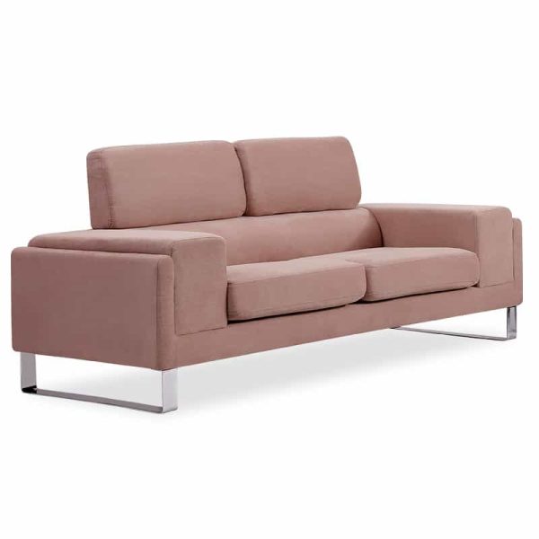 Divan 3 vendesh Shea  pëlhurë e kalbur mollë-inox 198x80x87cm