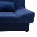 Divan me shtrat 3-vendësh Tiko, me hapësirë magazinimi,me stof në ngjyrë blu, 200x85x90cm - Image 6