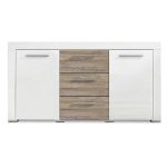 Kabineti i korridorit AVIO  në shkëlqim të bardhë - ngjyrë kafe 160x40x85cm