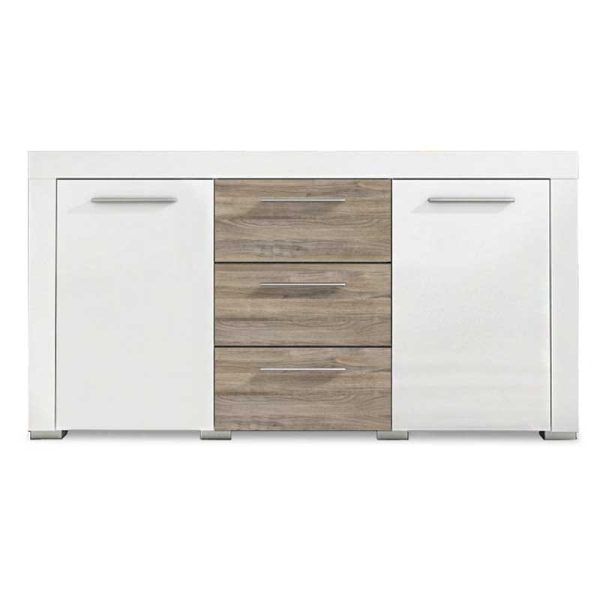 Kabineti i korridorit AVIO  në shkëlqim të bardhë - ngjyrë kafe 160x40x85cm