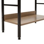 Raft librash Ramon  ne ngjyre te zeze natyrale 60x28x125,5cm - Image 6