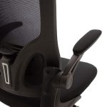 Karrige zyre Ergoline, me stof rrjetë në ngjyrë të zezë - Image 7