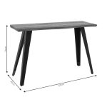Tabela e konsolës Gallant  MDF - këmbët metalike të zeza 120x40x76cm - Image 5