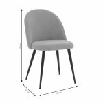 Karrige Graceful  boucle pëlhurë dritë gri-këmbë të zezë - Image 7