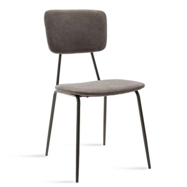 Karrige Tania gri e errët pëlhurë antike-këmbë e zezë