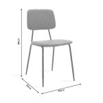 Karrige Tania  gri e errët pëlhurë antike-këmbë e zezë - Image 7