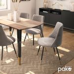 Karrige Giselle  kadife këmbë gri e zezë-artë - Image 2