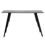 Tavolinë Lifo, MDF çimento ngjyrë gri e errët -e zezë, 120x40x75εκ - Image 2