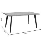 Tavolina e ngrënies Velto  MDF sonoma160x90x76εκ - Image 5