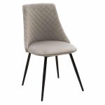 Tavolina e ngrënies Lifo-Giselle set prej 5 copë MDF çimento-gri 140x80x75cm - Image 3