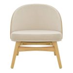 Karrige Sarian  beige pëlhurë-gome këmbë natyrore 69,5x71x70.5cm - Image 5