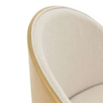 Karrige Sarian  beige pëlhurë-gome këmbë natyrore 69,5x71x70.5cm - Image 7