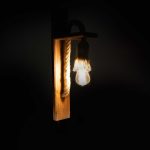 Llambë muri PWL-0108, Ε27 në ngjyrë arre, 9x17x45cm - Image 3