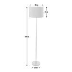 Llambë dyshemeje metalike Clap, E27 në ngjyrë ari -pvc në ngjyrë kremi, D30x150cm - Image 2