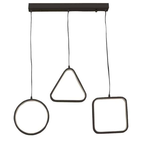 Llambë tavani PWL-0990, LED 60W, e zezë 70x10x100cm