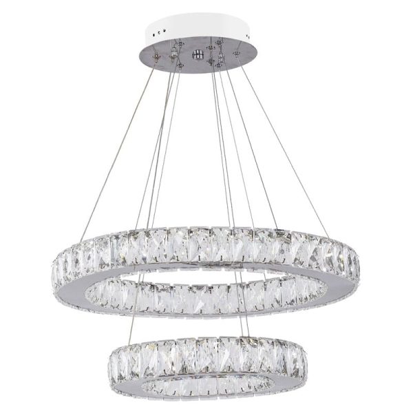 Drita tavani PWL-1164  LED ne ngjyre argjendi D40x70cm