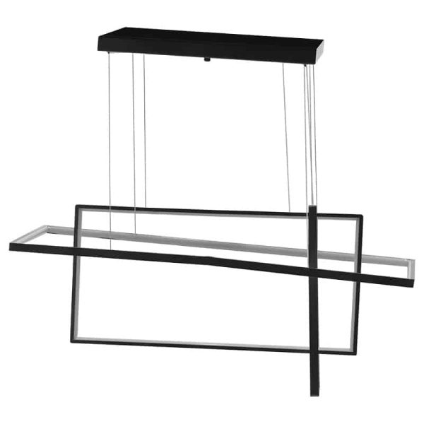 Llambë tavani PWL-1173, LED 3000K-4000K në ngjyrë të zezë 80x40x75cm