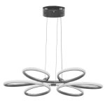 Llambë tavani PWL-1178, LED 3000K në ngjyrë argjendi D65x58cm