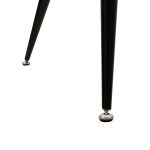 Dining trable Astrid  qelqi 10mm këmbët e zeza 140x80x75cm - Image 4