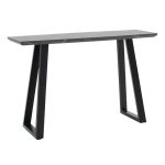 Konsol Rouse, MDF mermer i zi - këmbë metalike të zeza 120x40x78cm