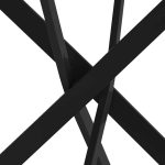 Tavolina e ngrënies Dammero melaminë e errët gri dhe e zezë, D100x75cm - Image 3