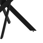 Tavolina e ngrënies Dammero melaminë e errët gri dhe e zezë, D100x75cm - Image 4