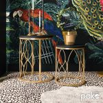 Tavolina anësore vendosur 2pcs Zion I metal në ngjyrë të zezë - të artë - Image 2