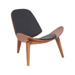 Armchair Vilma  PU black- arrë kompensatë 90x73x75cm