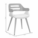 Armchair Valeria  PU këmbë të bardhë natyrore - Image 7