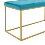 Odin  stool kadife blu - metal i artë 99x45x49cm - Image 4