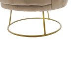 Armchair Rony  kadife beige 78x75x82cm - Image 6