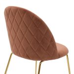 Kryetarja Ruth shkëlqyes i artë metalik me kadife molle të kalbur - Image 6