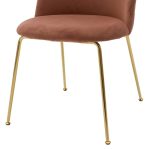 Kryetarja Ruth shkëlqyes i artë metalik me kadife molle të kalbur - Image 7