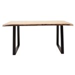 Tavolina e ngrënies Miles  druri i ngurtë 4cm i zi 140x80x78cm - Image 2