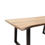Tavolina e ngrënies Miles  druri i ngurtë 4cm i zi 140x80x78cm - Image 3