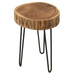 Tabela anësore Tripp I  tryezë druri të ngurta 6.5-7cm natyrore -këmbët e zeza 32x30x47cm - Image 3
