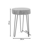 Tabela anësore Tripp I  tryezë druri të ngurta 6.5-7cm natyrore -këmbët e zeza 32x30x47cm - Image 5