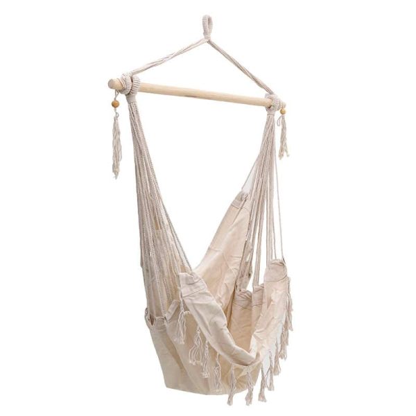 Ndenjëse Hamak Ambicia  pëlhurë beige 100x80x130cm