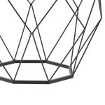 Tavolina e arkivolit Yanth Inart druri natyror-metal i zi 60x60x40cm - Image 3