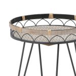 Tavolina e kafesë Erzmo Inart natyrore-black metal-wood Φ40x56cm - Image 2