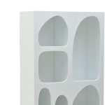 Dyshemeja e mbajtur Glabo Inart druri i bardhë 80x32x150cm - Image 2