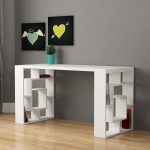 Tavolinë pune Labirent, ngjyrë e bardhë, 140x60x75 - Image 2