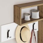 Wall hanger Loja Pakoworld Whıte-Oak Color 99,5x15x61cm - Image 4