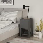 Nightstand Ema  1 dollap anthracite color 30x30x55cm - Image 2