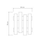 Varëse muri Vala  në ngjyrë të bardhë 64x4x81cm - Image 3