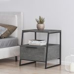 Nightstand Johana  black-gray antique 45x40x50cm - Image 2