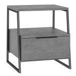 Nightstand Johana  black-gray antique 45x40x50cm